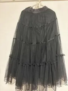 エブリンドット柄 チュールロングスカートのサムネイル