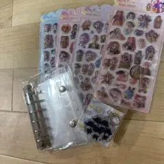 【お得セット】立体ぷっくりシール4枚 + A7バインダー + キーホルダー