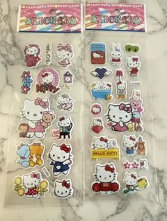 現品発送ハローキティぷっくりシール２セット　⑥おまけ付