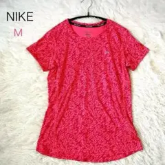 NIKE ランニングシャツ 幾何学模様　ピンク 速乾 トレーニング レディース
