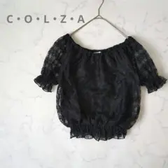 C・O・L・Z・A コルザ 総レース ボリューム袖 トップス M 黒　ブラックのサムネイル