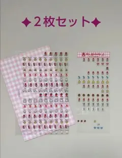 マイメロディ スケジュールシール ２枚セット　平成レトロ