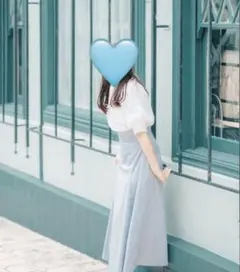 ナノユニバース　マーメイドスカート　水色　ブルー