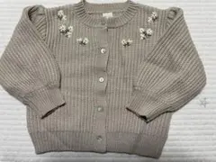 テータテート 花刺繍 ニットカーディガン 90cm 新品