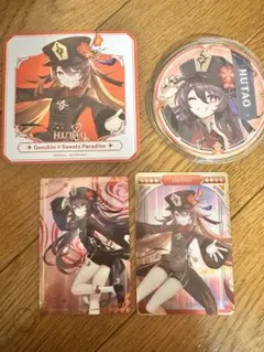 原神 胡桃 スイパラ 缶バッジ　ウエハース　メタルカード　まとめ売り