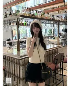 2Wayキルティングチェーンショルダーバニティバッグ[tr602]新品未使用品