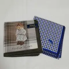 Polo Ralph Lauren チェック柄ハンカチ クマ　ビジネス