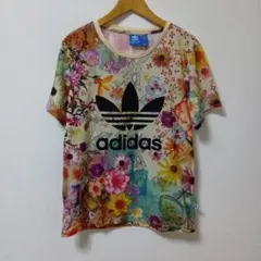 adidas 花柄 Tシャツ