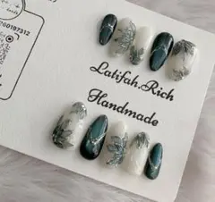 大人綺麗フラワーネイルチップ【現品販売　即購入可　オーダーメイド可】