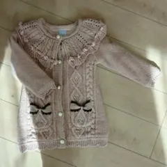 axes femme kids ピンク カーディガン