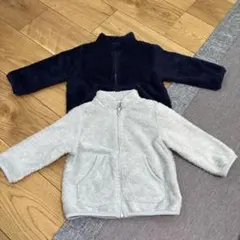 ベビー服　ユニクロ　フリースジャケット 2色セット