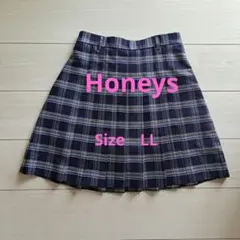 ハニーズ チェック柄ミニプリーツスカート LLサイズ