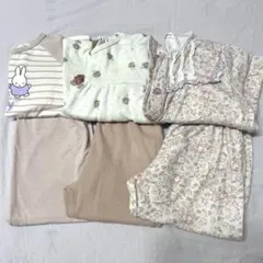 子ども　パジャマセット 110　サンリオ　プティマイン　ミッフィ　長袖　ピンク