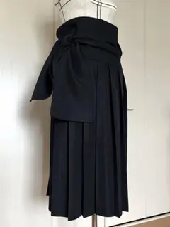 Christian Dior ドット ウエストリボン ボリュームフレアスカート 