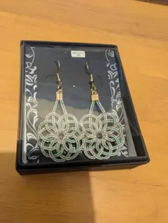 水引 Mizuhiki 透華ピアス 山葵 5861-2 化粧箱入 新品　日本製