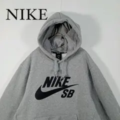 NIKE グレー プルオーバーパーカー　S ナイキ