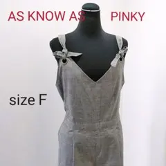 【アズノウアズ】サロペット  オールインワン  バックリボン  チェックのサムネイル