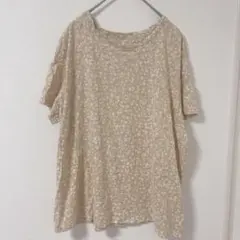 OLD NAVY【L】オールドネイビー 小花柄 半袖 カットソー ベージュのサムネイル
