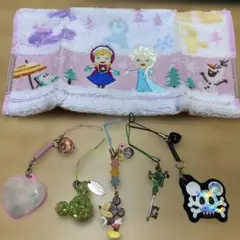 ディズニーランド　ストラップ&タオルハンカチ