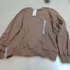 新品未使用　タグ付き　GU ブラウン 長袖 スェットプルオーバー XL