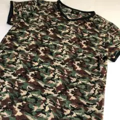 ゴルチエ　パワーネット　迷彩柄 カモフラ　Vネック Tシャツのサムネイル