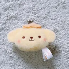 サンリオ　ミルキーボアフェイスがま口ポーチ　ポムポムプリン　マスコット