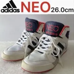 adidas NEO ハイカットスニーカー 26.0cm ホワイト