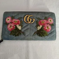 GUCCI グッチ 2つ折り長財布 523153 GGフローラル - メルカリ