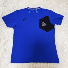 ASICS スポーツウェア アシックス ブルー 半袖Tシャツ　2XLのサムネイル