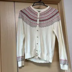【美品】earth カーディガンMサイズ　 綿95%カシミヤ5%
