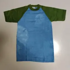 Hanes ラグランタイダイTシャツ USA製 ブルー グリーンのサムネイル
