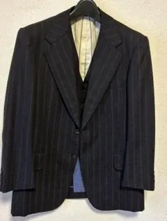 昭和　レトロ　ストライプスーツジャケットとベストセット