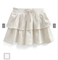 インパン裏地付きティアードミニスウェットスカート pm596