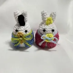 チ*プ様 ひな祭り うさちゃんのお内裏様とおひな様 2セット ハンドメイド あみ