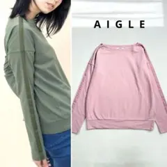 AIGLE エーグル 長袖 カットソー カットソー L ピンク
