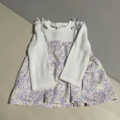 après les cours フラワープリント長袖トップス