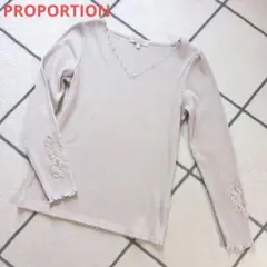 PROPORTION BODY DRESSING Vネックリブカットソー　長袖のサムネイル