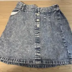 デニムボタン付きスカート