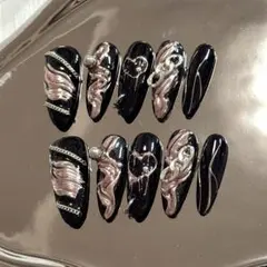 ネイルチップ量産型y2k痛バンギャコスプレ個性派サブカル地雷系ゴデちゅるんギャル
