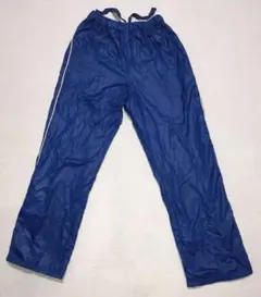 ユニクロ　シャカパン　子供用　青色　ロングパンツ 　　サイドライン付き