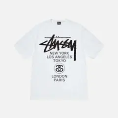 STUSSY ワールドツアー Tシャツ ホワイトのサムネイル