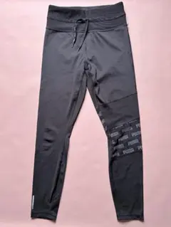 PUMA レディース ブラック × ロゴメッシュ　レギンス Mサイズのサムネイル