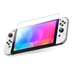Switch OLED用強化ガラス 保護フィルム 液晶フィルム 指紋防止