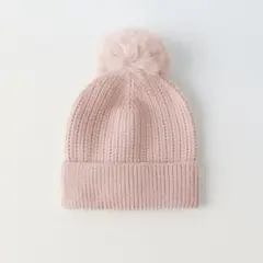 【新品】ZARA KIDS ポンポン ニット帽（3-6歳用）