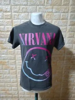 NIRVANA スミルースマイル 半袖Tシャツ グレー US古着