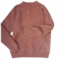 【美品】ビューティアンドユース ヘアリーニット くすみピンク ユニセックス