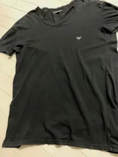 EMPORIO ARMANI Vネック Tシャツ ブラック　ゆったりめのメンズSのサムネイル