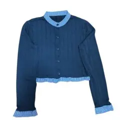 カーディガン チェック襟