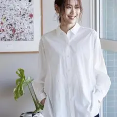 【新品未着用タグ付き】グローバルワーク シャツ ホワイト 365日シャツ