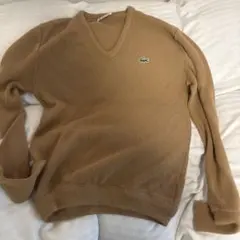 Lacoste ベージュ Vネック セーター　izod